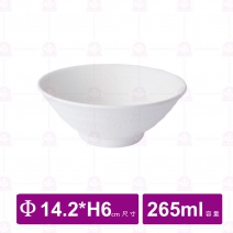 【台灣美耐】JW-1005 陶面日式拉麵碗  白 (12入/盒)
