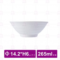 【台灣美耐】JW-1005 陶面日式拉麵碗  白 (12入/盒)