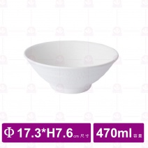 【台灣美耐】JW-1006  陶面日式拉麵碗 白 (12入/盒)