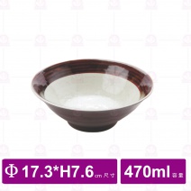 【台灣美耐】JW1006陶面雙色拉麵碗 (12入/盒)
