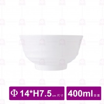 【台灣美耐】JW1106陶面螺旋深井碗  白  (6入/盒)