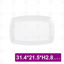 【台灣美耐】JW7312陶面長方橢圓盤 米 (12入/盒)