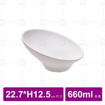 【台灣美耐】A14109 陶面斜口碗米23xH12x6cm(6入/盒)