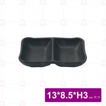 【台灣美耐】JWT59 陶面雙格碟  黑 (12入/盒)