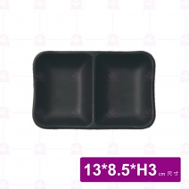 【台灣美耐】JWT59 陶面雙格碟  黑 (12入/盒)