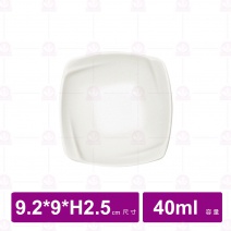 【台灣美耐】A52003 陶面四方造型碟 米色 (48入/盒)