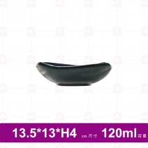 【台灣美耐】A52005 陶面四方造型碟 黑色 (12入/盒)