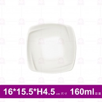 【台灣美耐】A52006 陶面四方造型碟 米色  (12入/盒)