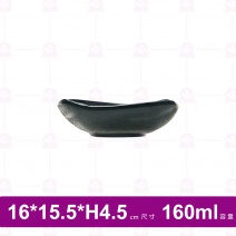 【台灣美耐】A52006 陶面四方造型碟 黑色  (12入/盒)