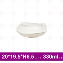 【台灣美耐】A52007 陶面四方造型碟 米色  (6入/盒)