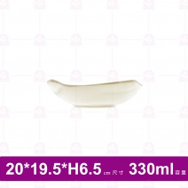 【台灣美耐】A52007 陶面四方造型碟 米色  (6入/盒)