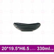 【台灣美耐】A52007 陶面四方造型碟 黑色 (6入/盒)