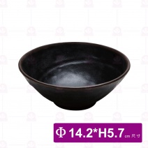 【台灣美耐】F1106懷石 寬口碗咖啡黑  (6入/盒)