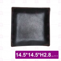 【台灣美耐】F5105懷石四方盤咖啡黑 (12入/盒)