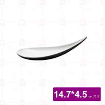 【台灣美耐】K4203 水滴型小匙桃山內白外黑(32入/盒)