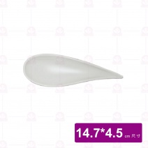 【台灣美耐】K4203 水滴型小匙桃山內白外黑(32入/盒)