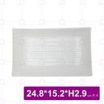 【台灣美耐】K52010 長方線條盤 桃山 (10入/盒)