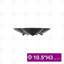 【台灣美耐】K7204花邊造型碟桃山內白外黑 (20入/盒)
