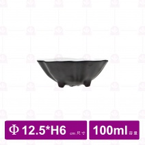 【台灣美耐】K7205花邊造型深碟桃山內白外黑(20入/盒)
