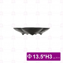 【台灣美耐】K7206花邊造型碟桃山內白外黑 (8入/盒)