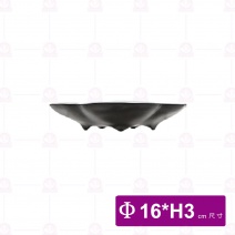 【台灣美耐】K7207花邊造型碟桃山內白外黑 (6入/盒)