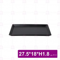 【台灣美耐】 JW5210陶面長方托盤 黑 (12入/盒)