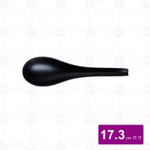 【台灣美耐】8107日式陶面湯匙黑色 17.3cm(24入/盒)