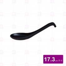 【台灣美耐】8107日式陶面湯匙黑色 17.3cm(24入/盒)