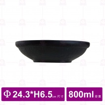 【台灣美耐】JW1410 陶面圓碗-黑色 (6入/盒)