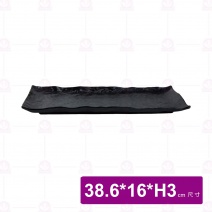【台灣美耐】JWTR-16 陶面長方盤-黑色 (3入/盒)