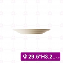 【台灣美耐】A46006 陶面葉形盤黑 (24入/盒)