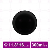 【台灣美耐】JW12004 陶面圓碗 黑  (8入/盒)