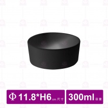 【台灣美耐】JW12004 陶面圓碗 黑  (8入/盒)