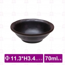 【台灣美耐】F1204懷石 不規則碗 咖啡黑 (12入/盒)
