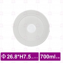 【台灣美耐】K33010高腳圓深盤桃山內白外黑(6入/盒)