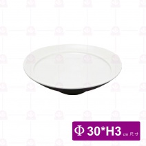 【台灣美耐】K33012高腳圓盤桃山內白外黑(6入/盒)
