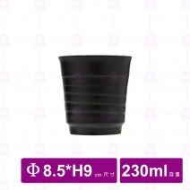 【台灣美耐】K2205 螺紋杯 桃山內白外黑(12入/盒)