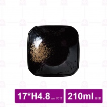 【台灣美耐】WH5007 四方造型碟 金采   (5入/盒)