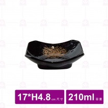 【台灣美耐】WH5007 四方造型碟 金采   (5入/盒)