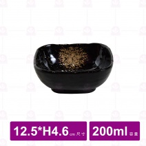 【台灣美耐】WH165 四方碗 金采   (10入/盒)
