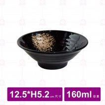 【台灣美耐】WH115 拉麵碗金采 12.5x5.2cm (10入/盒)