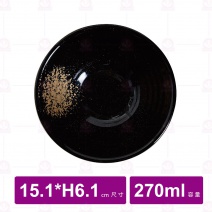 【台灣美耐】WH116拉麵碗金采 15.1x6.1cm (10入/盒)