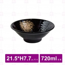 【台灣美耐】WH118拉麵碗 金采  21.5x7.7cm (6入/盒)