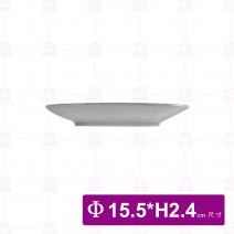 【台灣美耐】S37006釉燒圓盤15.5x2.4cm(12入/盒)