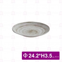 【台灣美耐】S38010釉燒圓盤24.2x3.5cm(12入/盒)