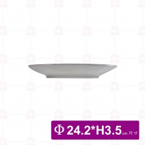 【台灣美耐】S38010釉燒圓盤24.2x3.5cm(12入/盒)