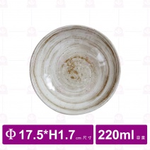 【台灣美耐】S21007釉燒  圓深盤  (6入/盒)