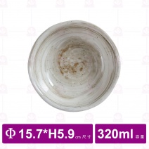 【台灣美耐】S12161釉燒  寬口碗15.7x5.9cm(12入/盒)