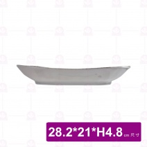 【台灣美耐】S43011釉燒  橢圓盤  (12入/盒)