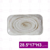 【台灣美耐】S53011釉燒  長方盤28.5x17x3cm(6入/盒)